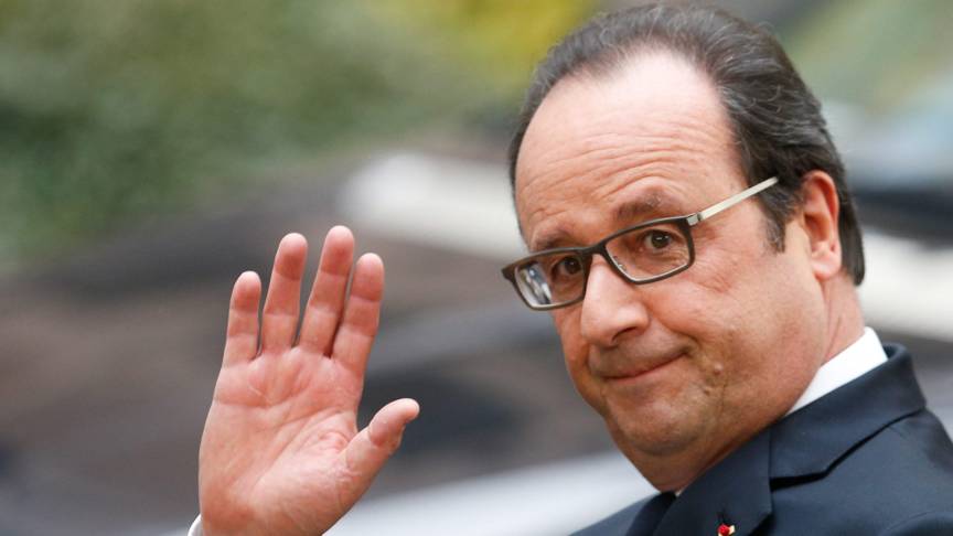Hollande brengt bezoek aan de Keizer